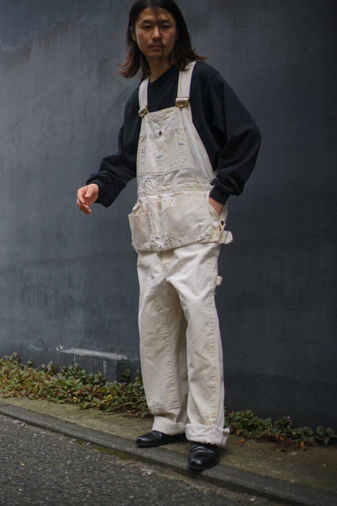 HERCULES - Union Made] Vintage Cotton Canvas Overalls with Apron