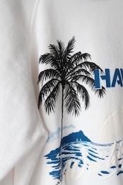 White Hawaii printed sweat shirt