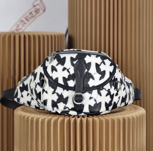 CHROME HEARTS クロムハーツ #1 SNAT PACK CROSS PATCH スナットパック クロスパッチ ホワイト×ブラック ショルダーバッグ