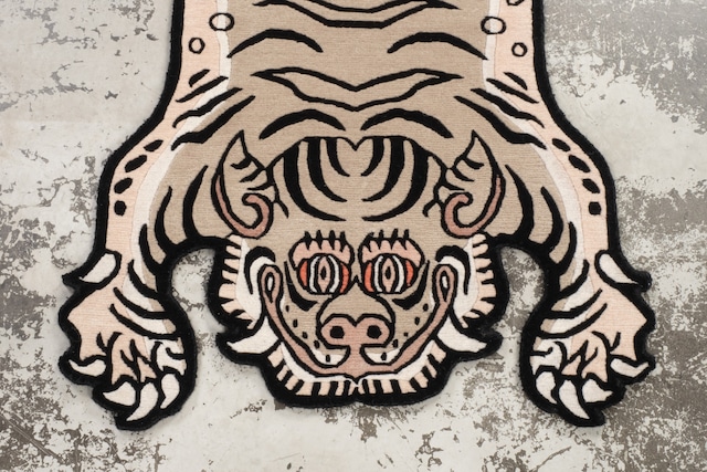 Tibetan Tiger Rug 《Sサイズ•ウール・オリジナル2・ナチュラルサンド316》チベタンタイガーラグ