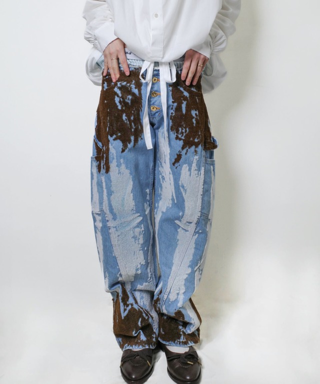 HOMMENA / HM26SSPA03  EXPOSED SKIN PANTS(FLOCKED)
