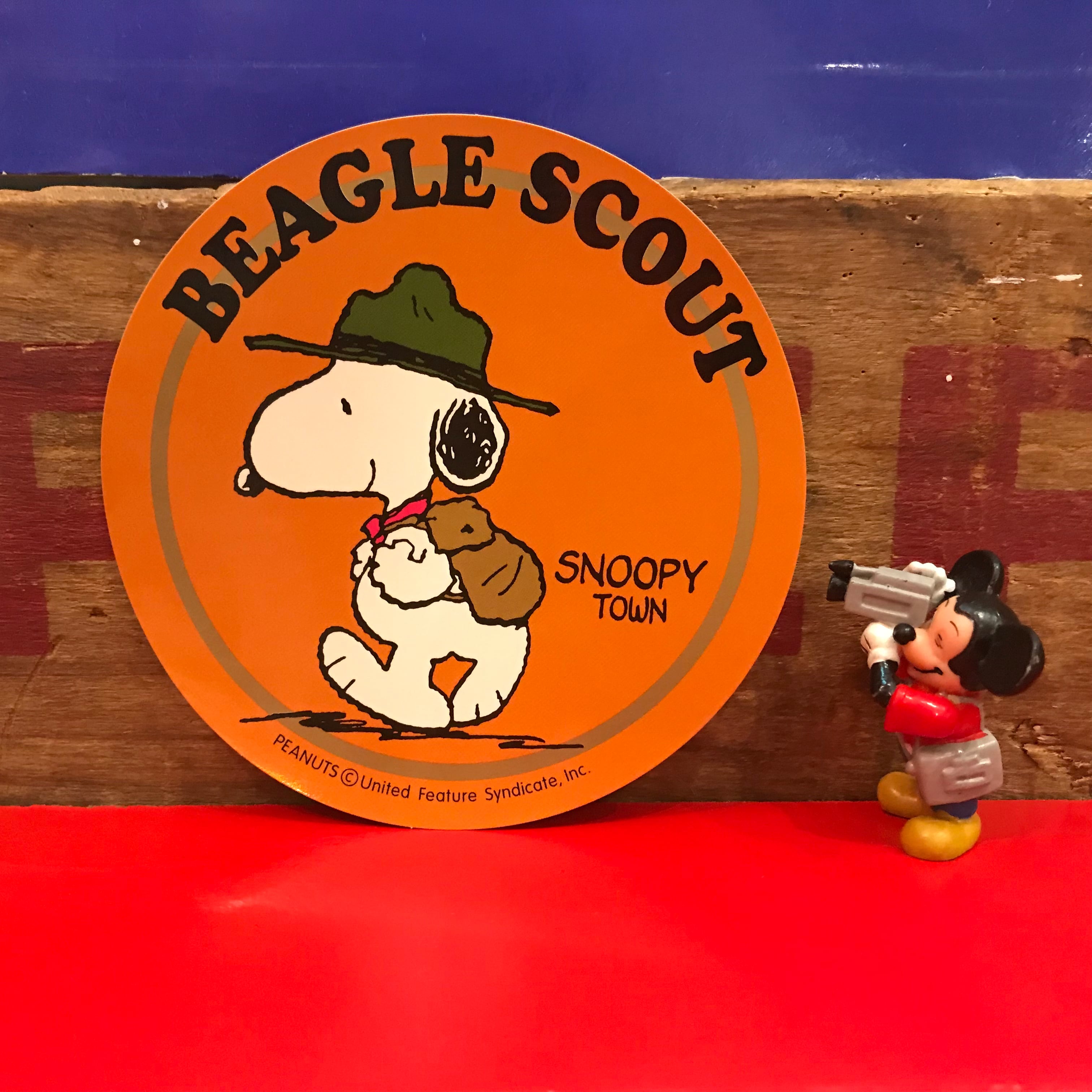 ヴィンテージ スヌーピー ビーグルスカウト　オルゴール 未使用】セキグチ スヌーピー 七変化オルゴール ビーグルスカウト