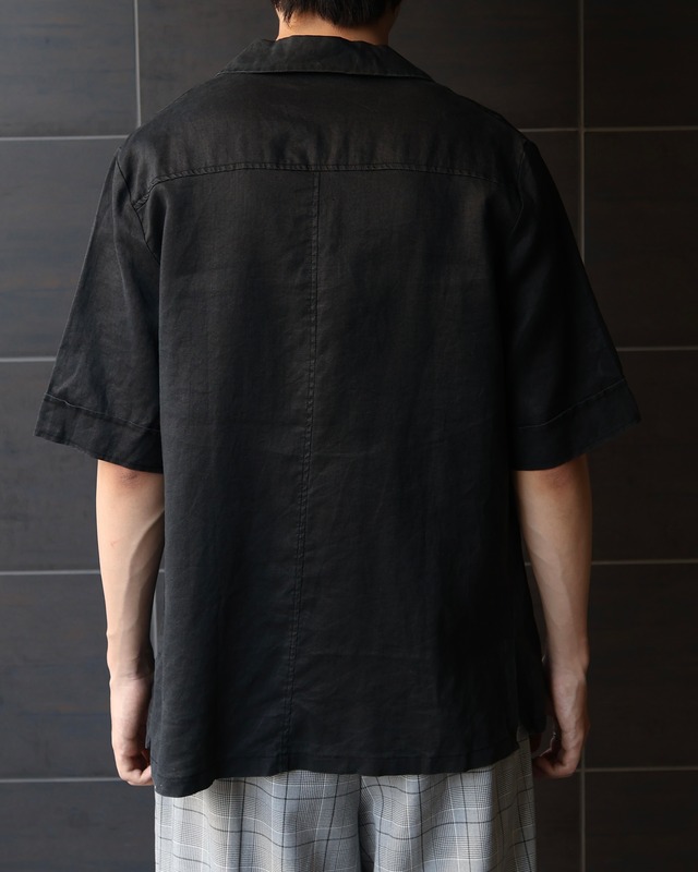 Shell button linen shirt