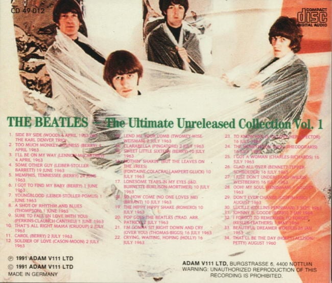THE BEATLES / The Ultimate Unreleased Collection Vol.1 | CD shop　Bluebird  Records powered by BASE