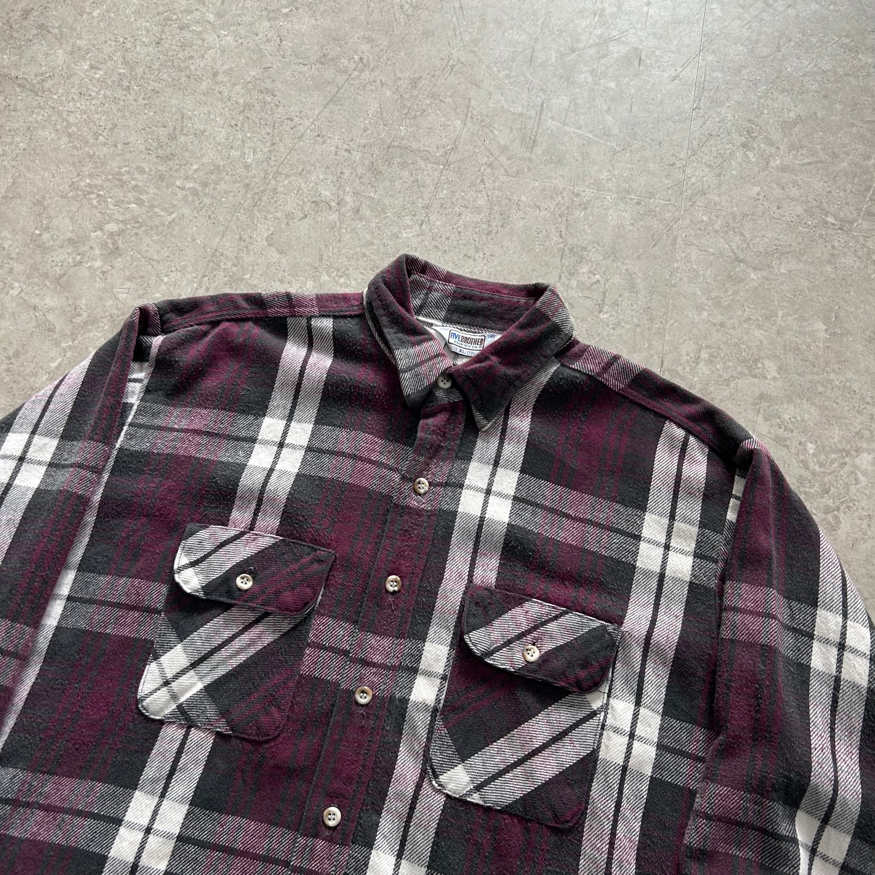 80s FIVE BROTHER heavy flannel shirt【仙台店】 | What'z up