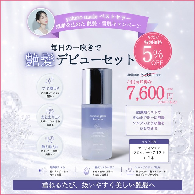 【お盆明け配送】毎日の一吹きで 艶髪デビューセット