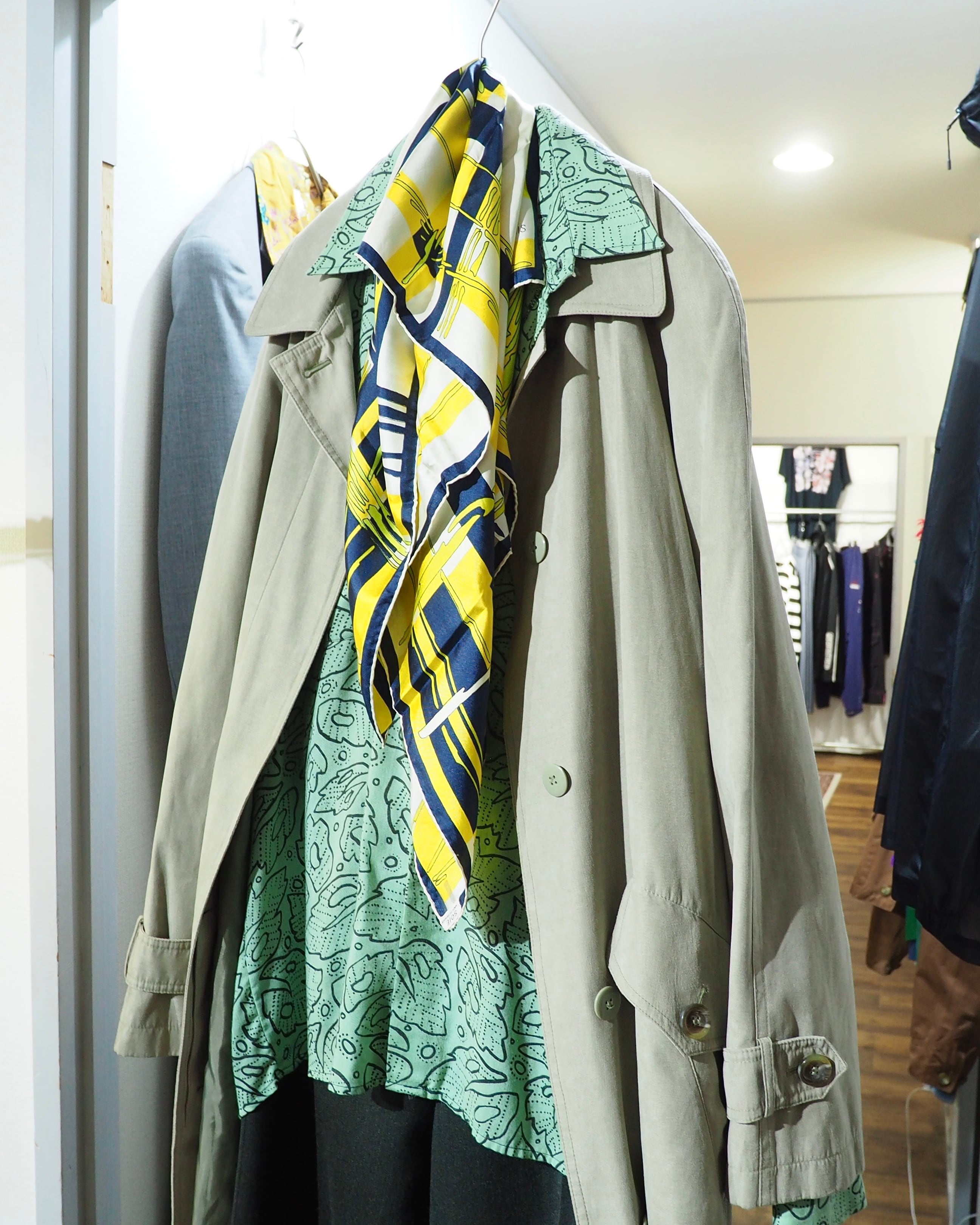 " Made in France " vintage silk scarf