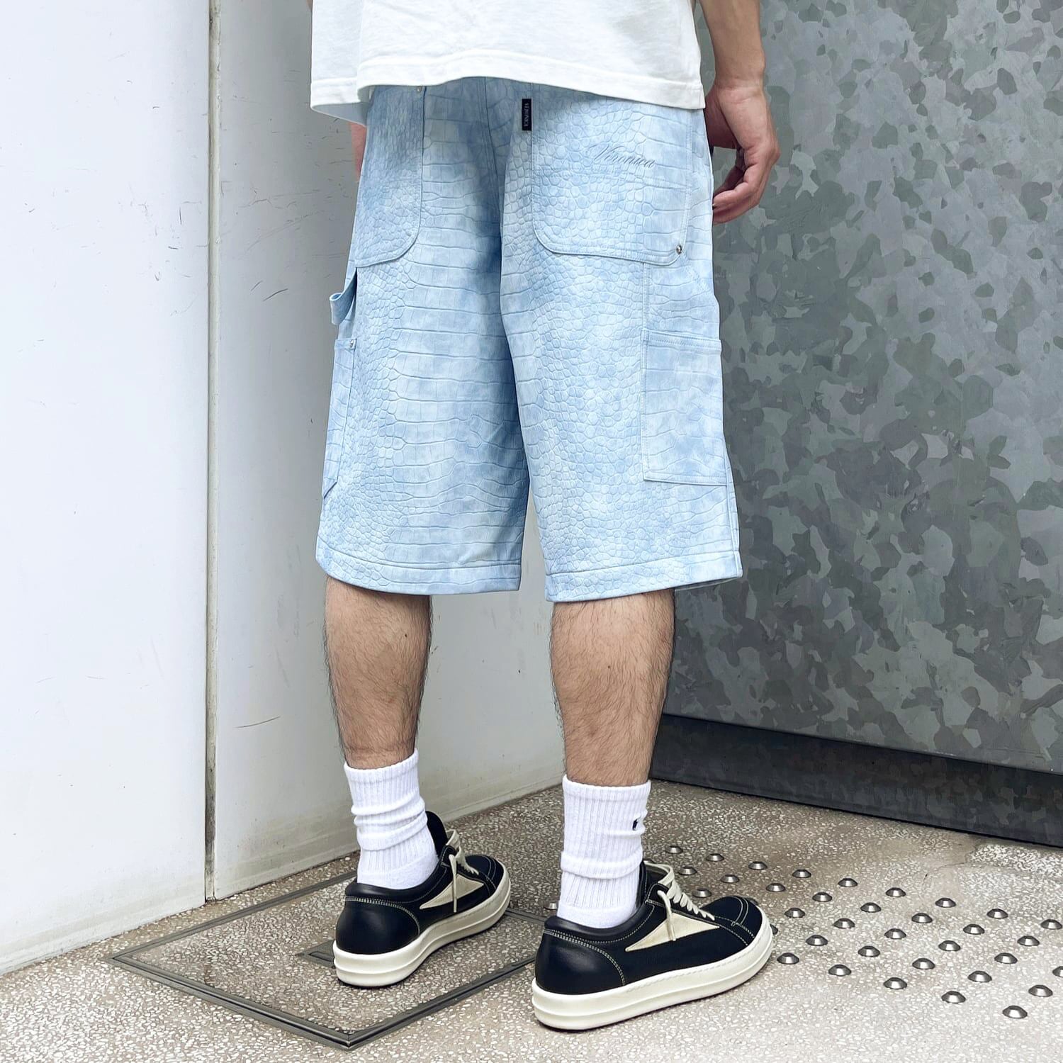 パンツ MH293 CHILLIN' L2C C2L LEATHER SHORTS VÉRONICA / CROCODILE DOUBLE KNEE LEATHER SHORTS | HOLICK