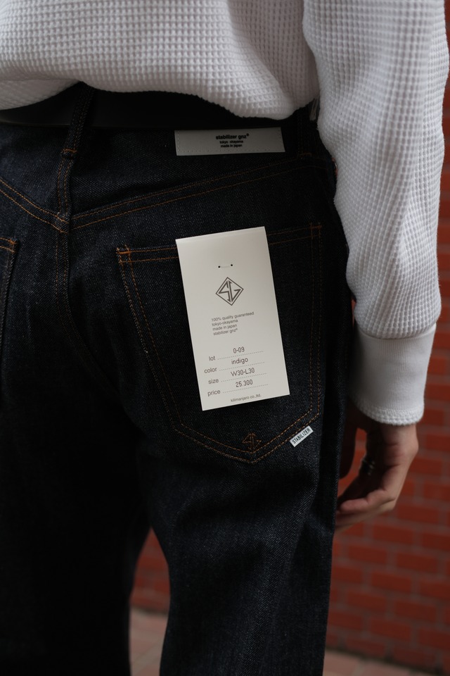 Utah／”stabilizer gnz” 0-09 selvedge wide straight／indigo