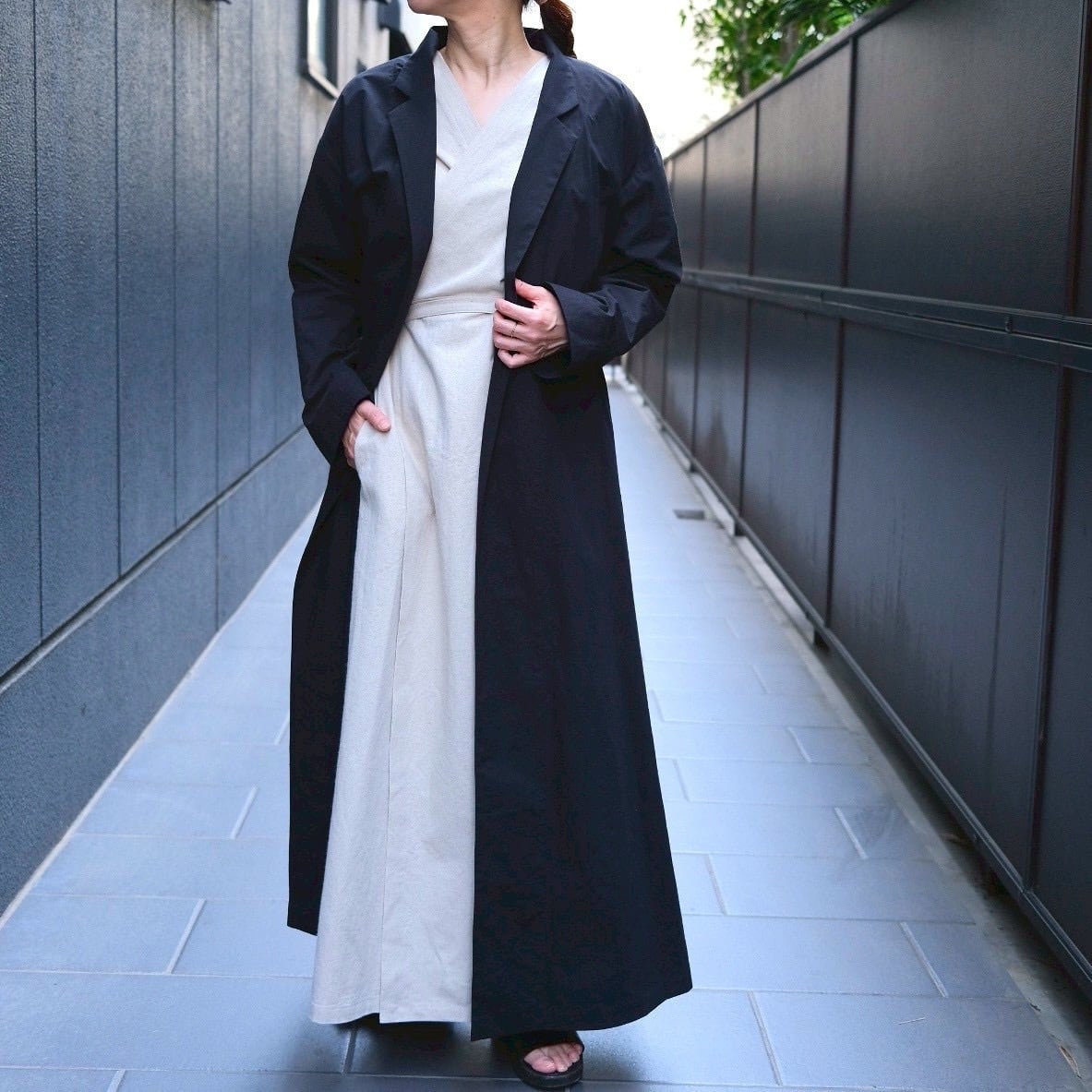 再入荷 WONDER FULL LIFE(ワンダフルライフ) ATELIER COAT BLACK | Debby