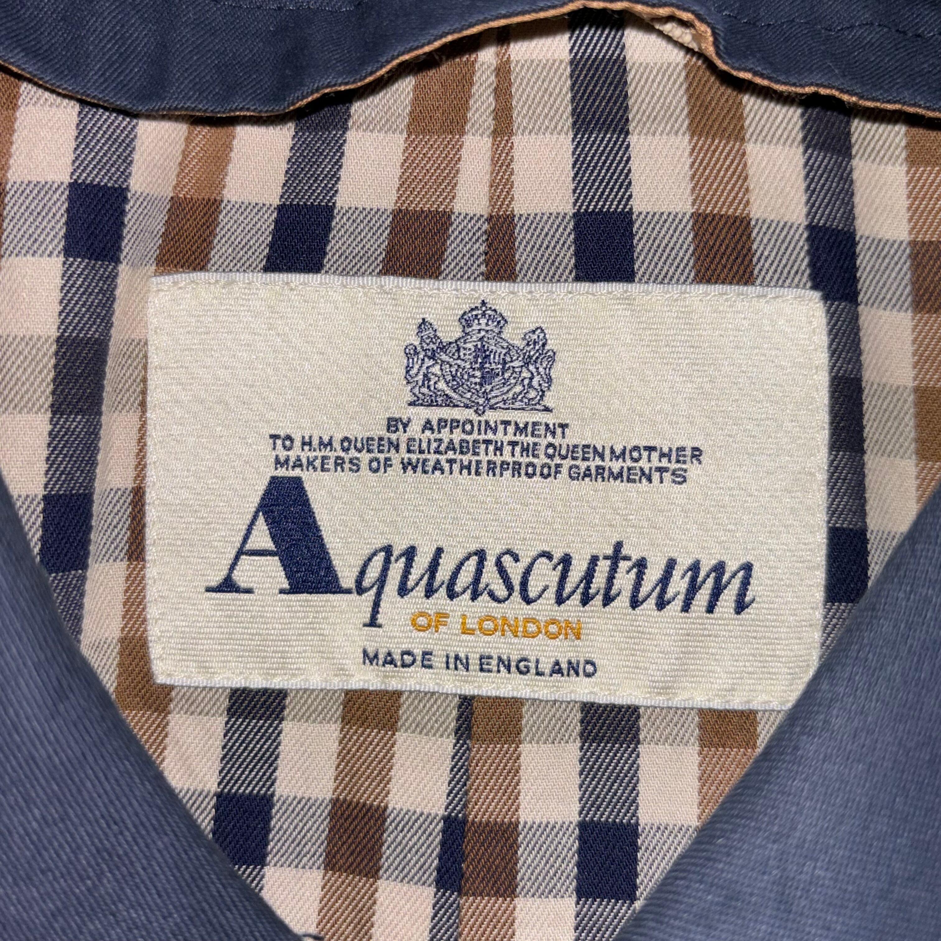 デッドストック 90s MADE IN ENGLAND Aquascutum ビンテージ 英国 80s