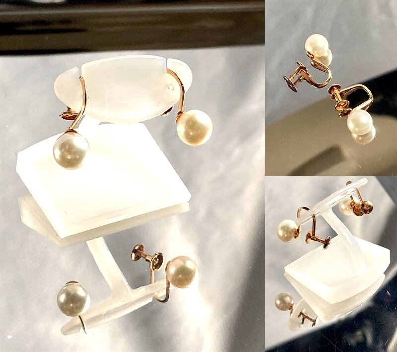 mukoda 向田真珠 正規 K18 YG イエローゴールド 750 アコヤ真珠 パール イヤリング ピアス アコヤ パール 本真珠 6mm