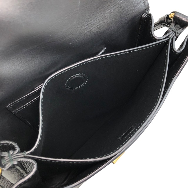 Salvatore Ferragamo サルヴァトーレ フェラガモ ショルダーバッグ ブラック ガンチーニ レザー vintage ヴィンテージ オールド 3fyg65