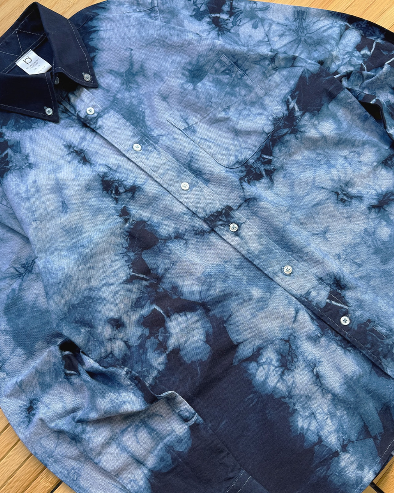 【数量限定販売】藍染めオックスフォードシャツ 冷水