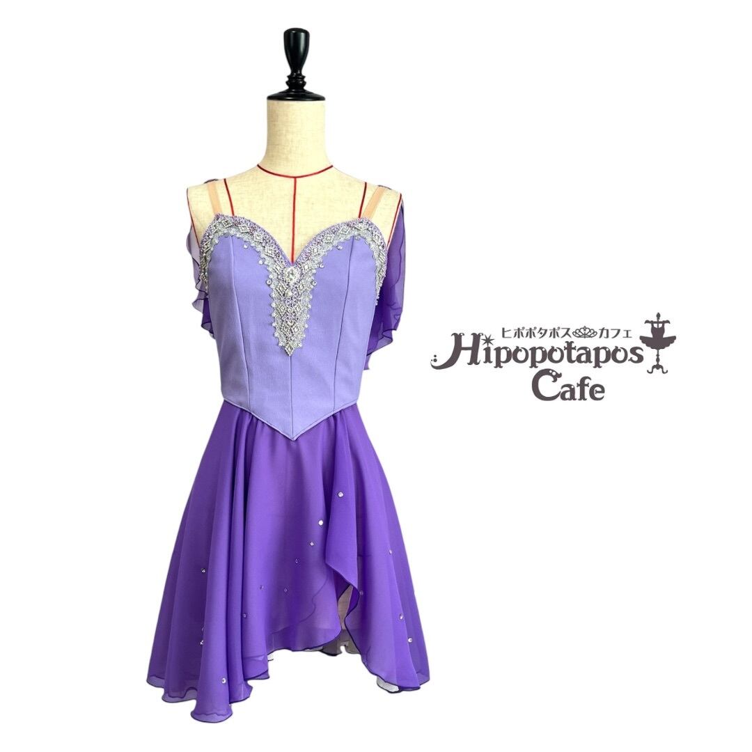 C-31dH ジョーゼットワンピース（パープル）（大人S/M）≪バレエ衣装