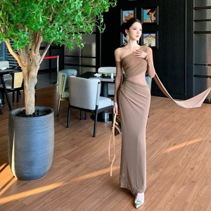 Lady's coco ロングドレス キャバドレス セクシー デザイン メッシュ切り替え タイトロングワンピース 上品 二次会 披露宴 パーティー 同窓会 LW2-XHY918263