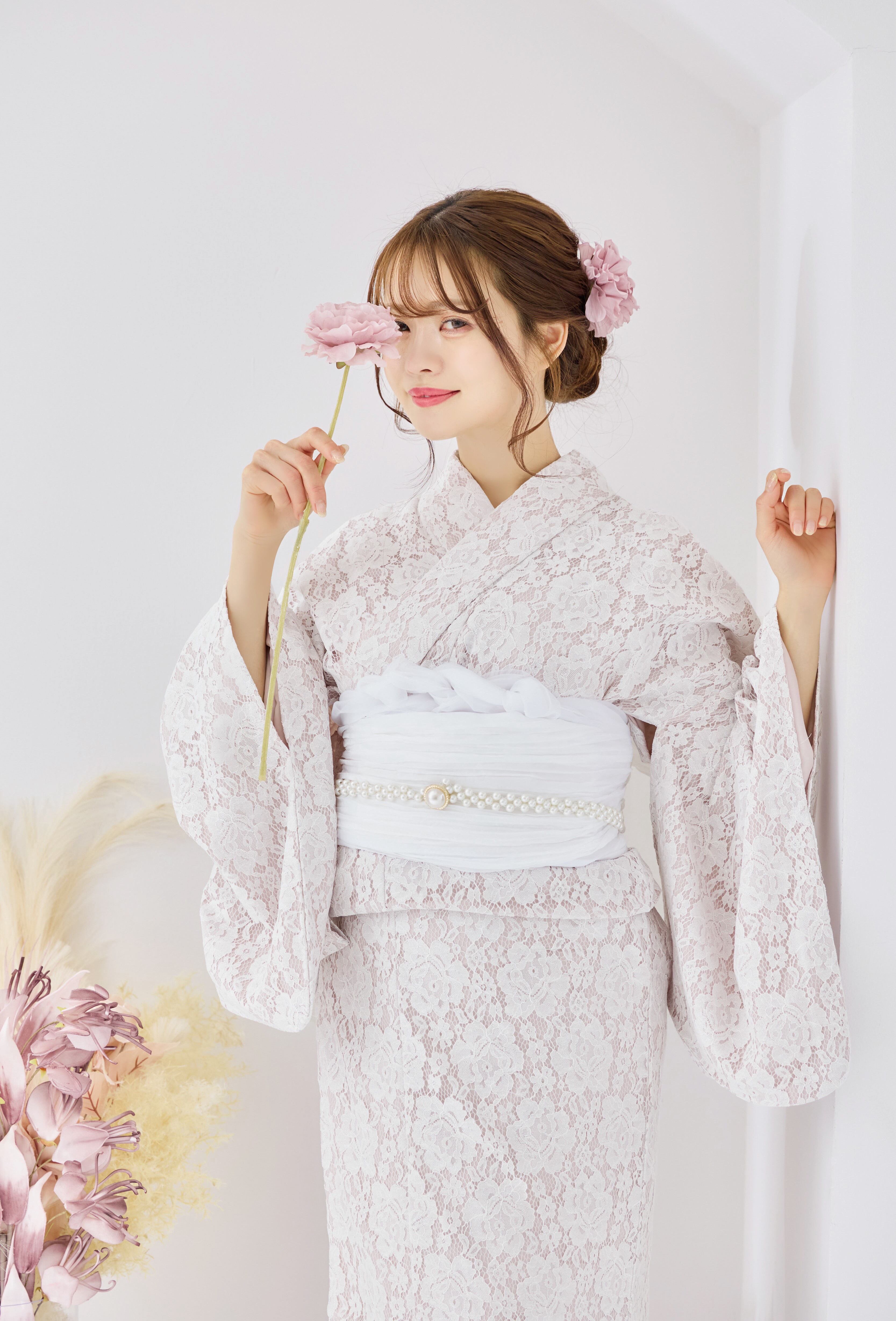 卒業袴 レース着物 刺繍入袴 パール レースフリル 5点セット 卒業袴 袴