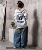 ◆フレブル サガラ刺繍 ジップパーカー◆sb-g9481452g