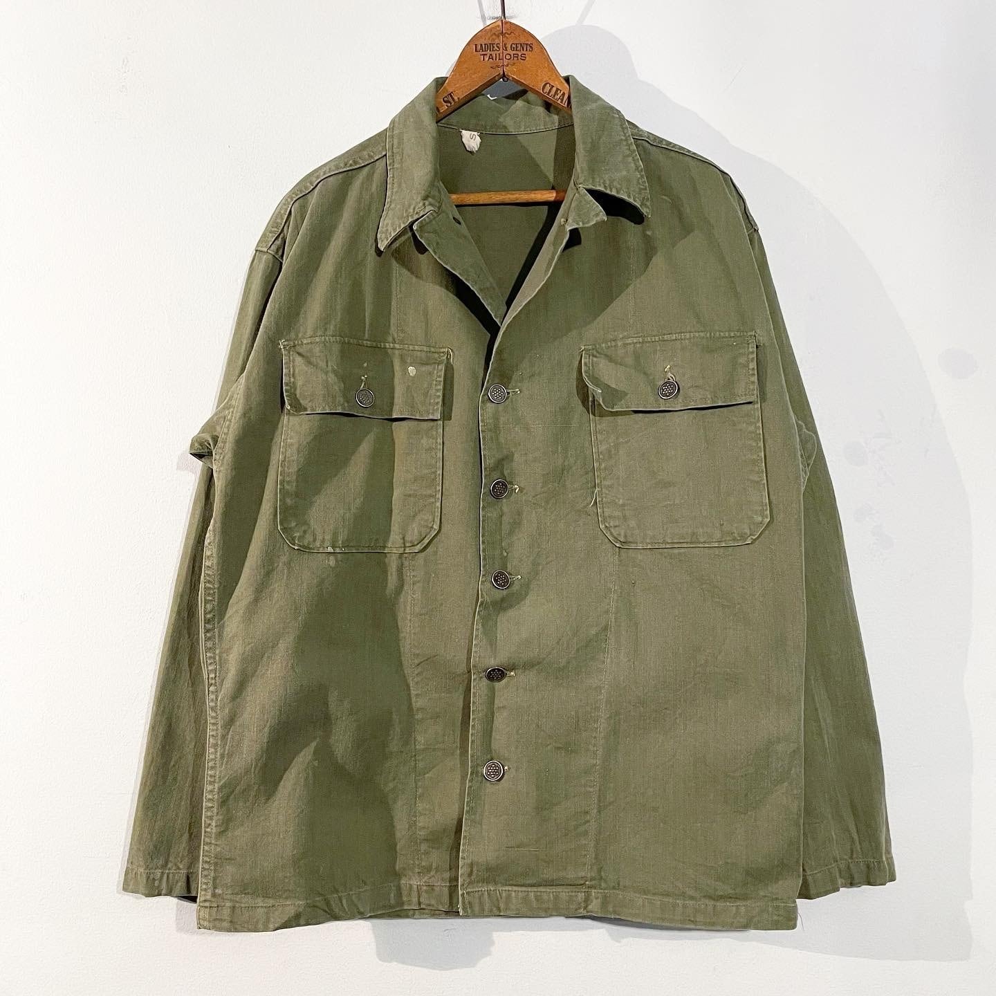 1940's〜 U.S.ARMY HBT 13stars button utility shirt | gilet antiques / gilet  flagship powered by BASE