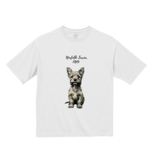 ノーフォーク・テリア　ビックシルエットTシャツ