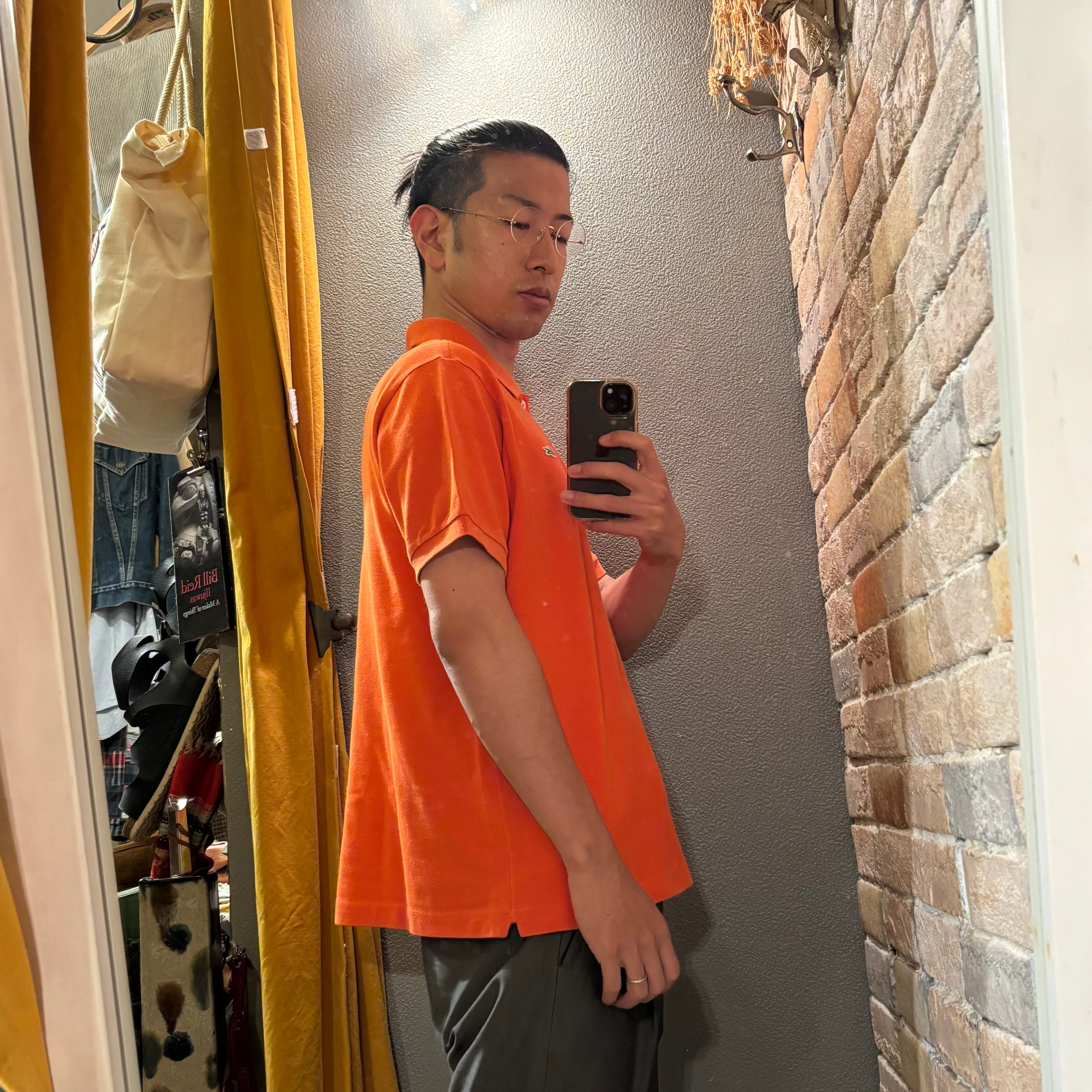 Lacoste サイズ5 DEVANLY 半袖ポロ オレンジ ペルー製 ラコステ | anemone