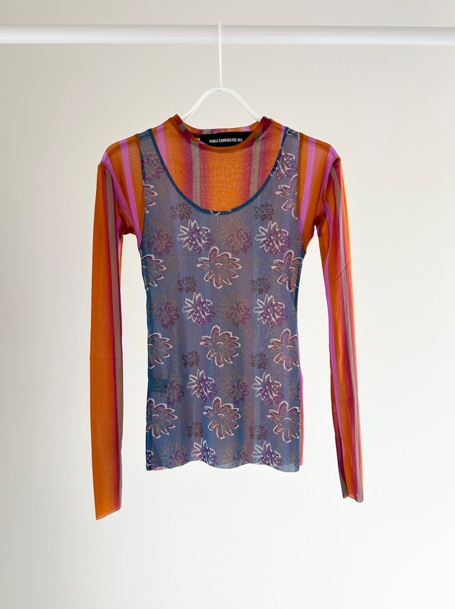 【paulacanovasdelvas】LONG SLEEVE MESH TOP