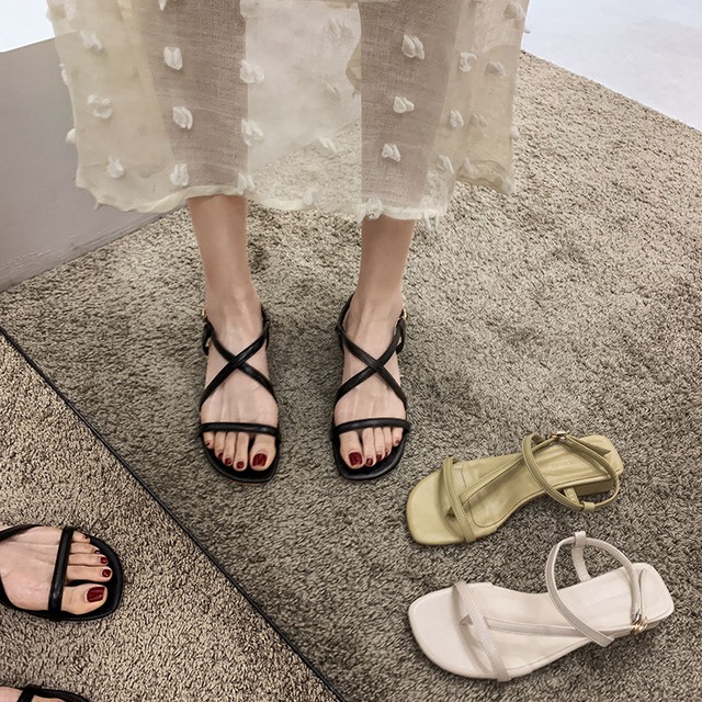 サンダルサマーレッドバックルヒール ハイヒール 靴 シューズ 夏物 フェイクシューズ46227939367