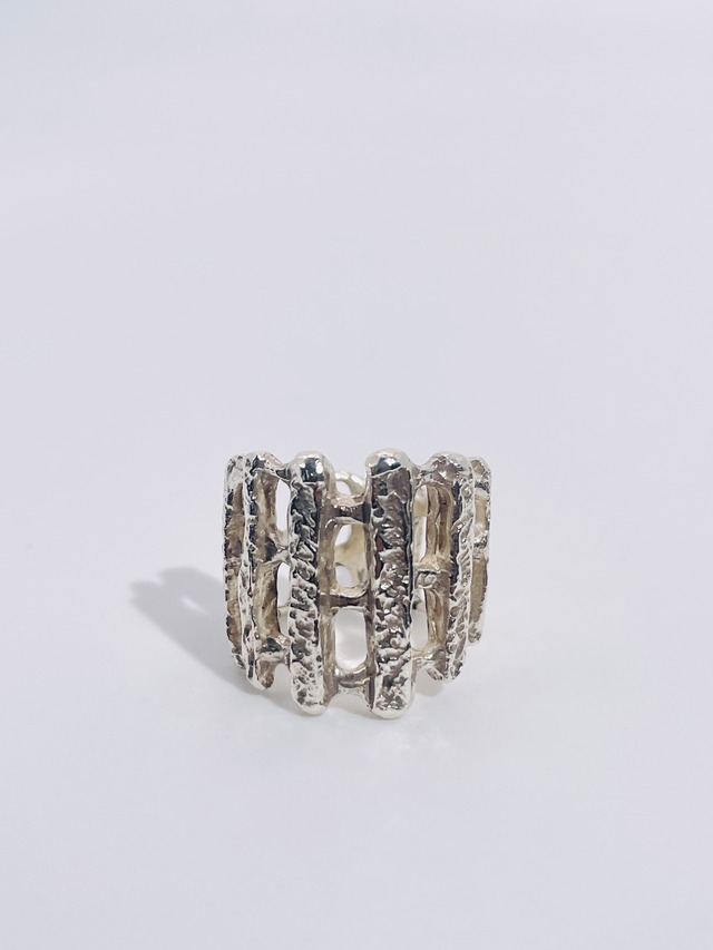 Brutalist Textured Art Ring -Denmark-