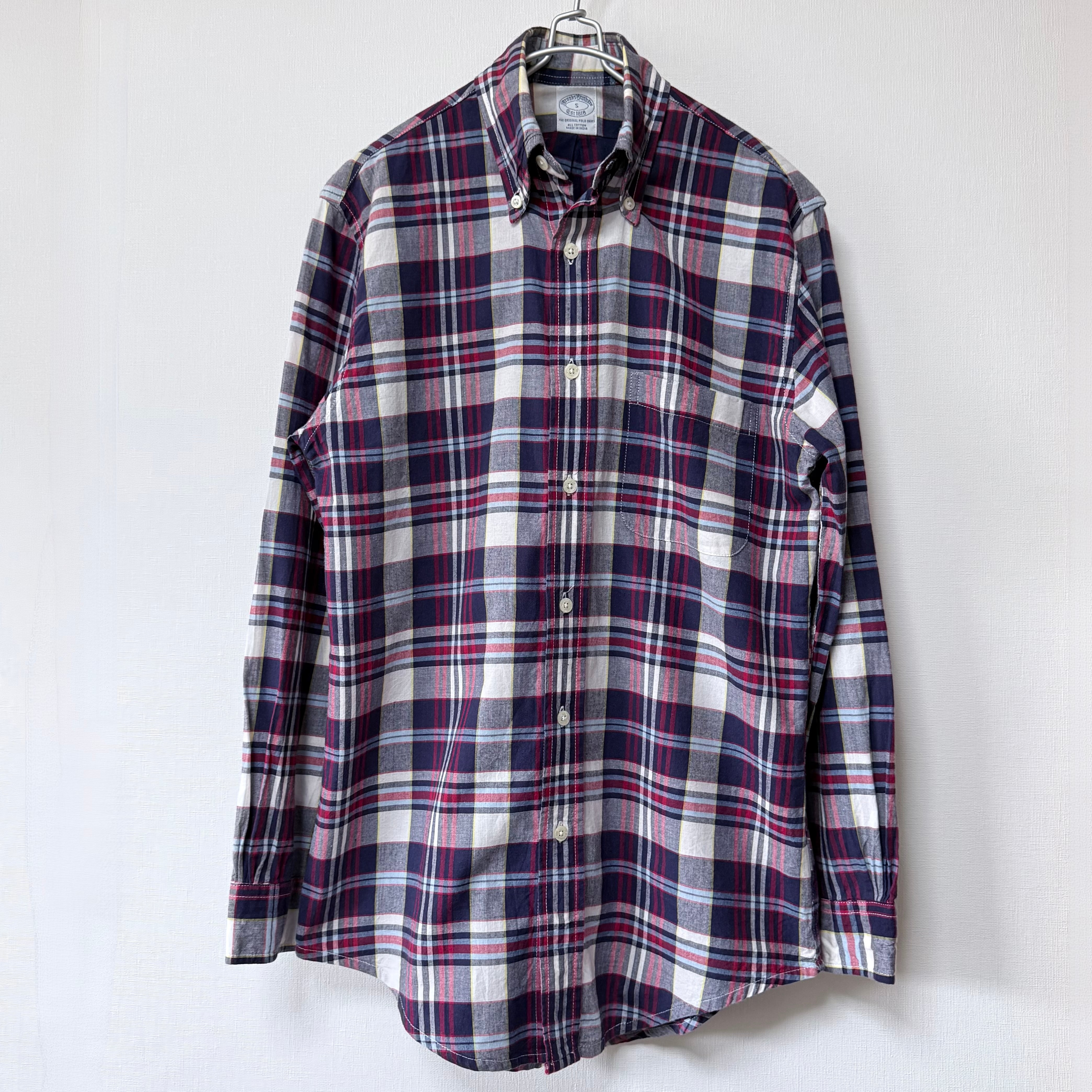Brooks Brothers マドラスチェック ボタンダウンシャツ レッド