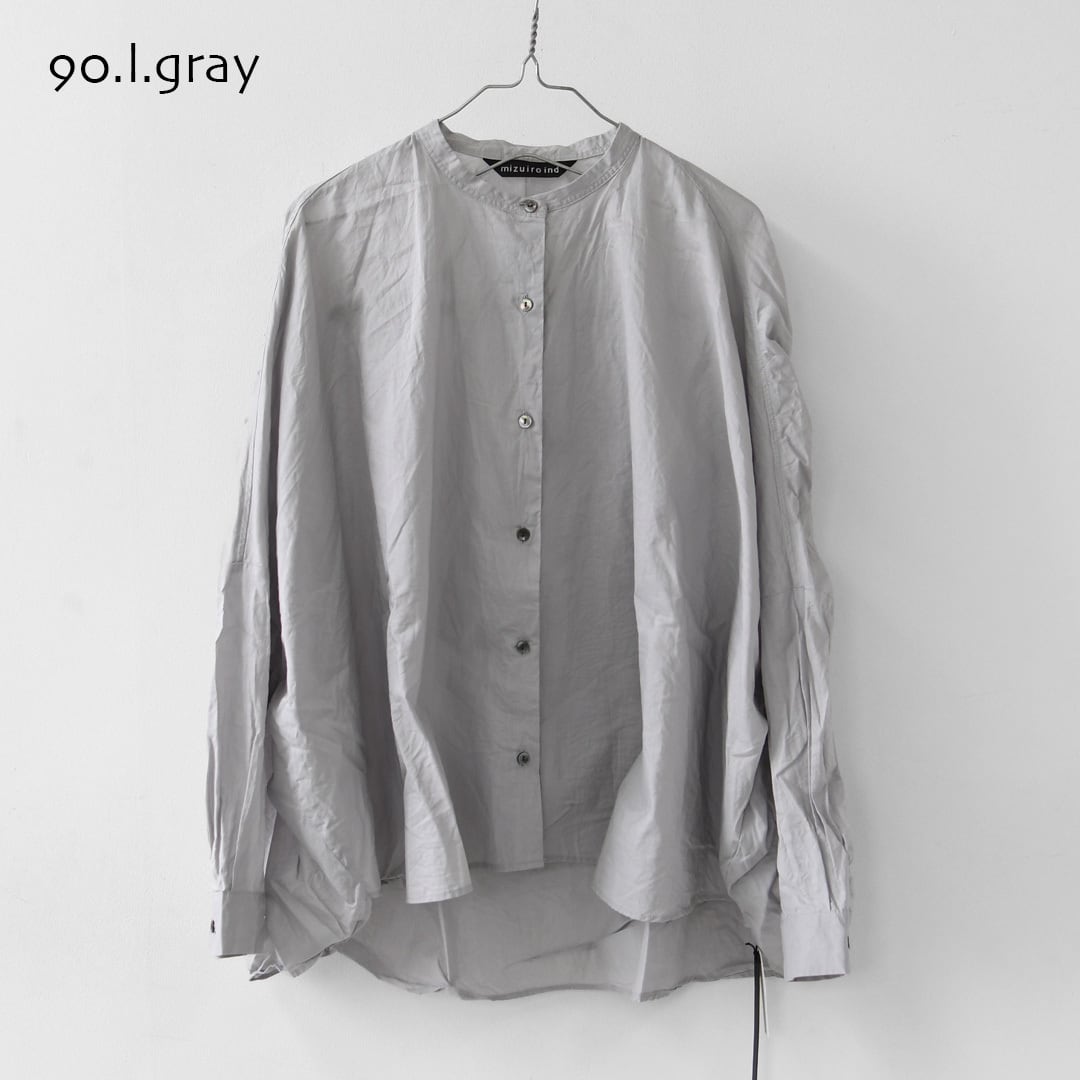 mizuiro ind [ミズイロ インド] back gather wide shirt [1-238975