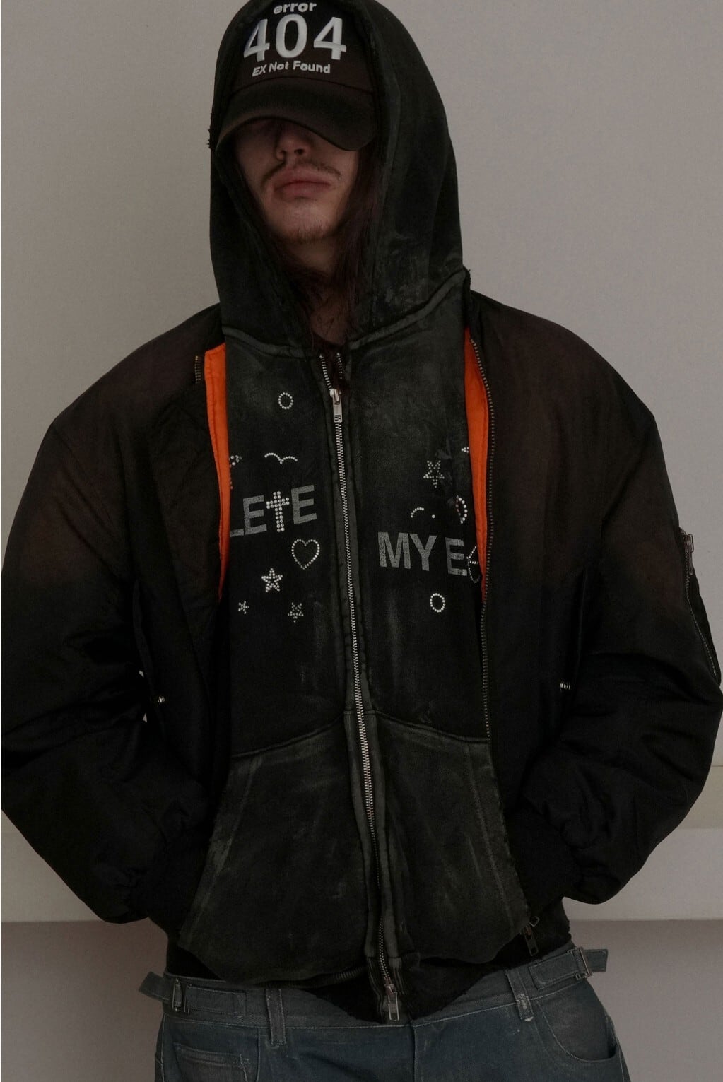 ☆BOYNEXTDOOR イハン 着用！！【GRAILZ】DIRTY WASHED BOMBER JACKET