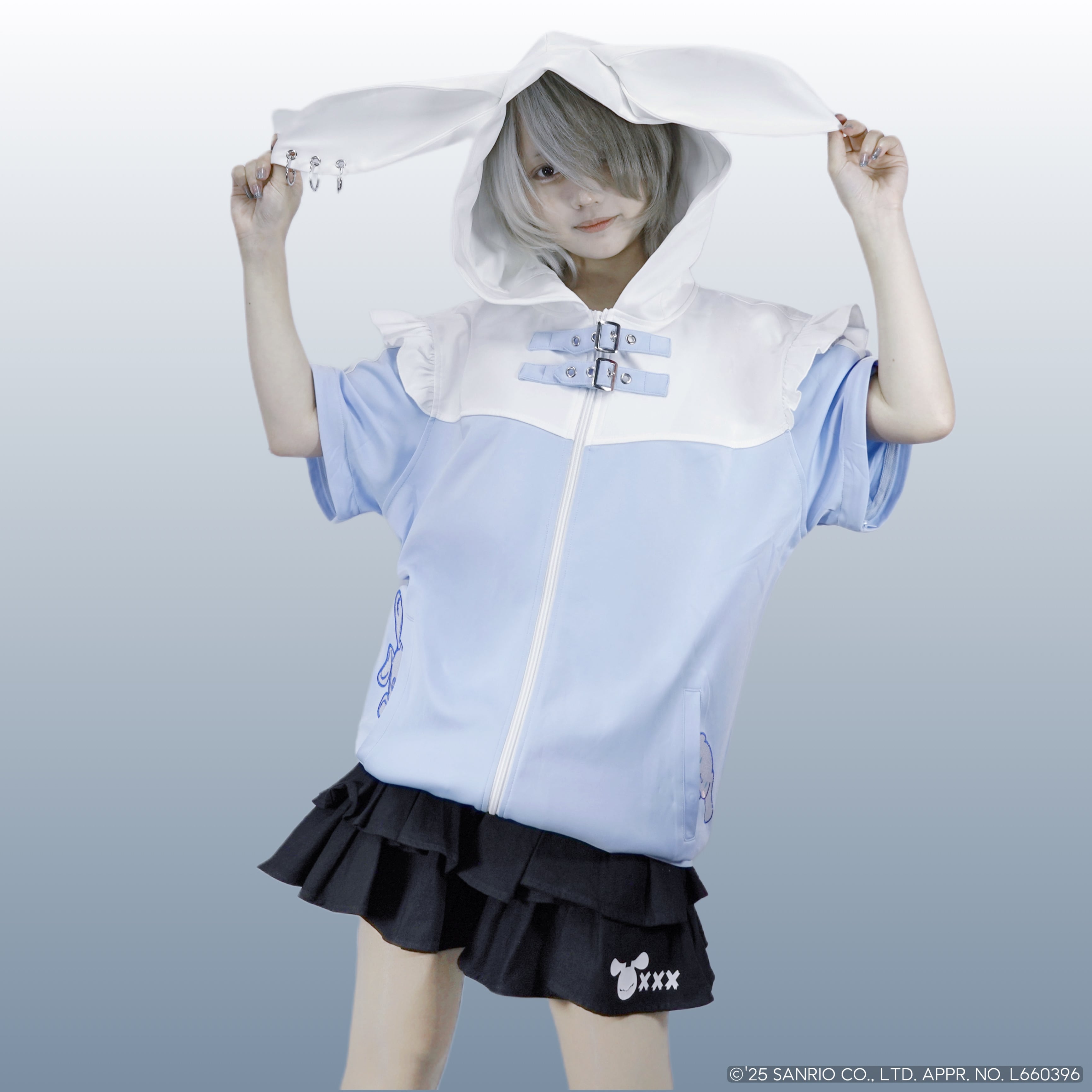 うさ耳付きSIDE LINE 2WAY ZIP OUTER【シナモロール×NIER】 | NIER うさ耳付きSIDE LINE 2WAY ZIP OUTER【シナモロール×NIER】 | NIER
