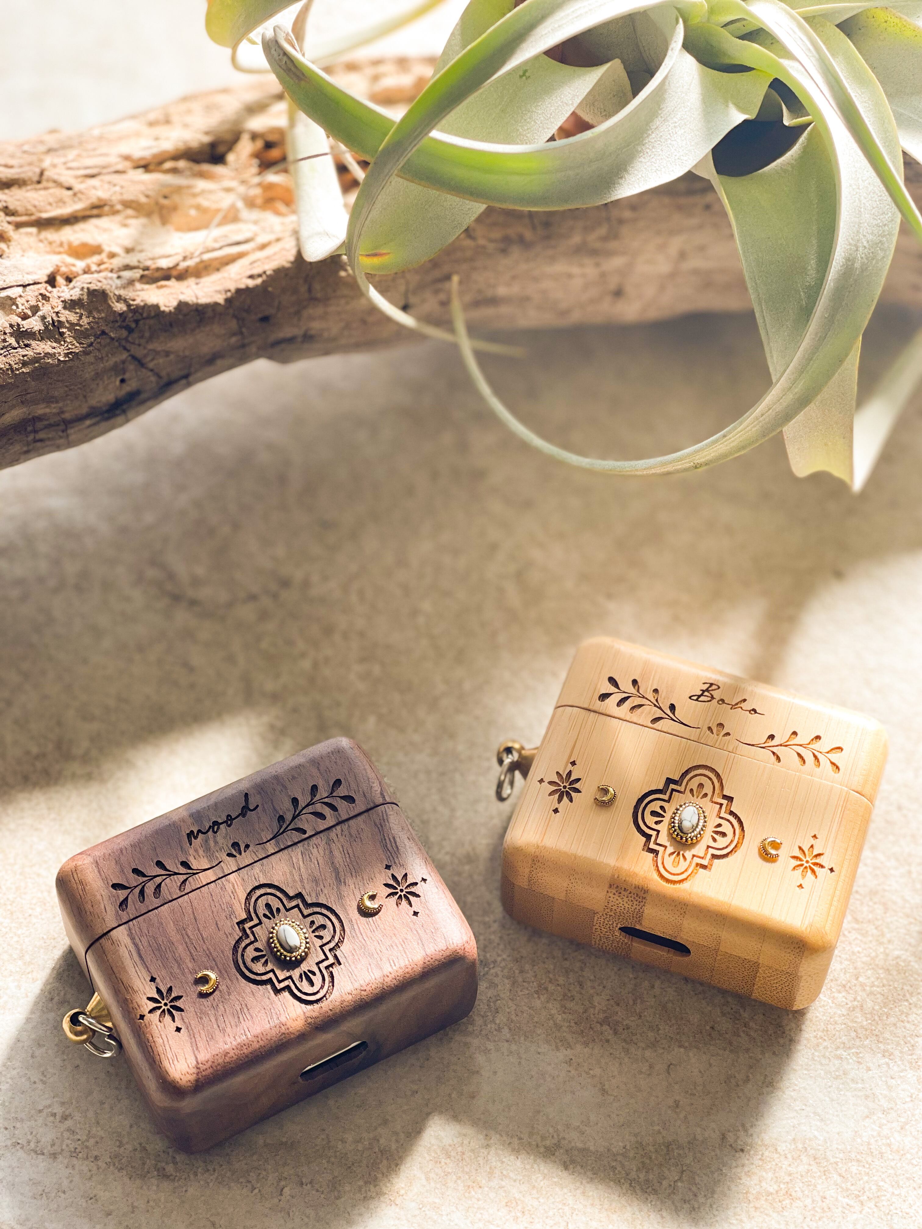 AirPodsPro,第3世代 wood case(bohemian) | ALOHA GLASS
