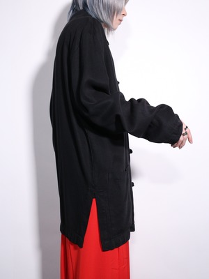 good drape fabric over silhouette china button shirt jacket