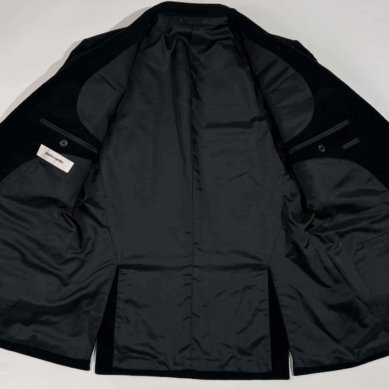 シルク混 pierre cardin ピエールカルダン 2B コーデュロイ テーラードジャケット 96AB5/ブラック メンズ