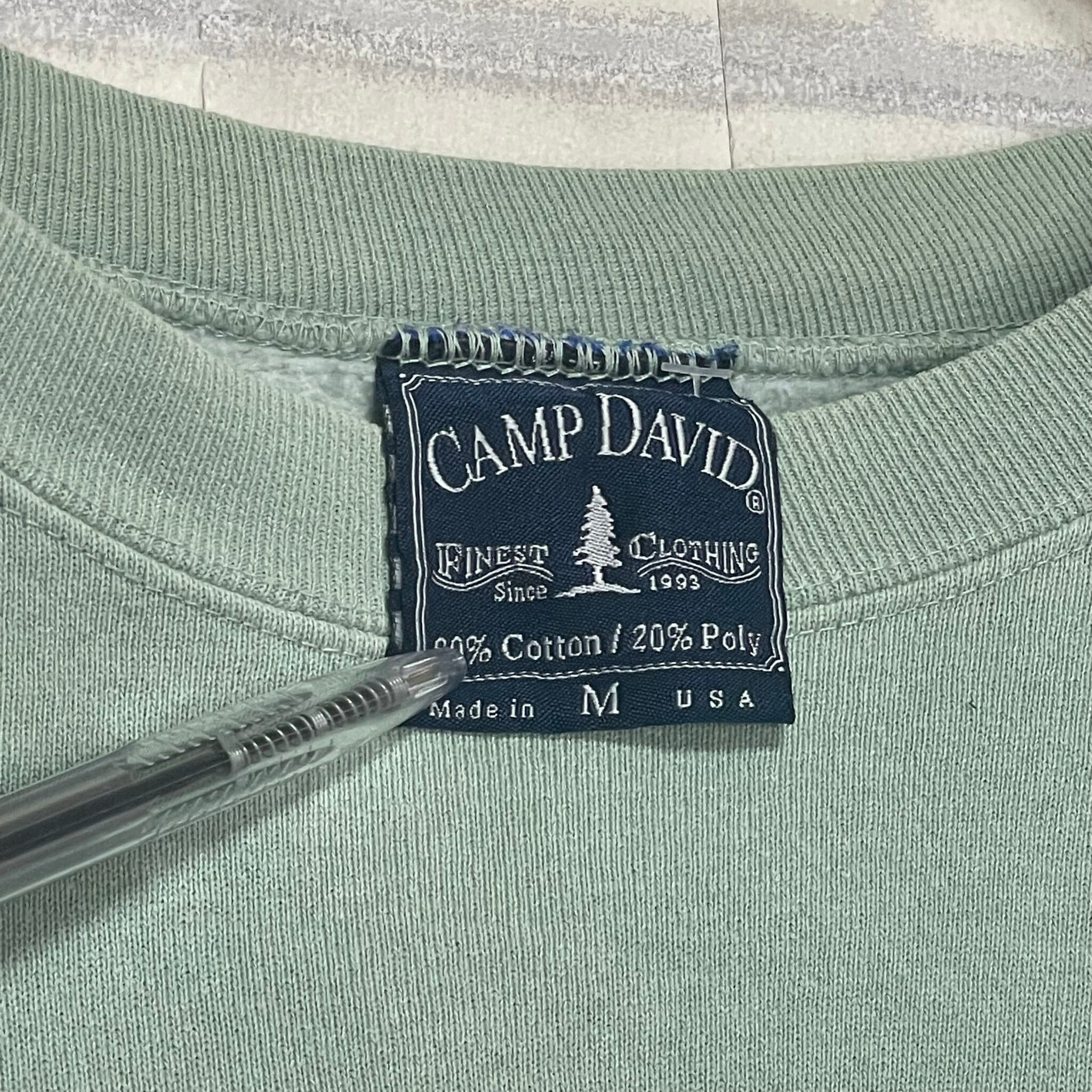 【Made in USA】CAMP DAVID スウェット M 刺繍 古着屋OLDGREEN