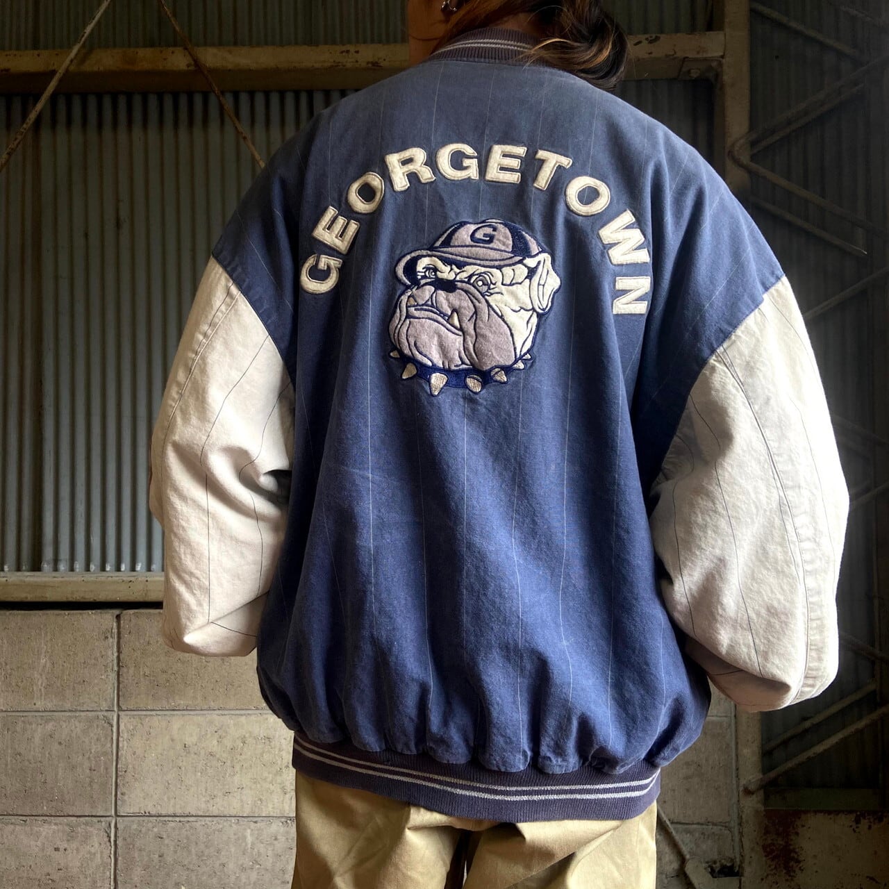 ビッグサイズ 90年代 MIRAGE GEORGE TOWN HOYAS ビッグロゴ カレッジ