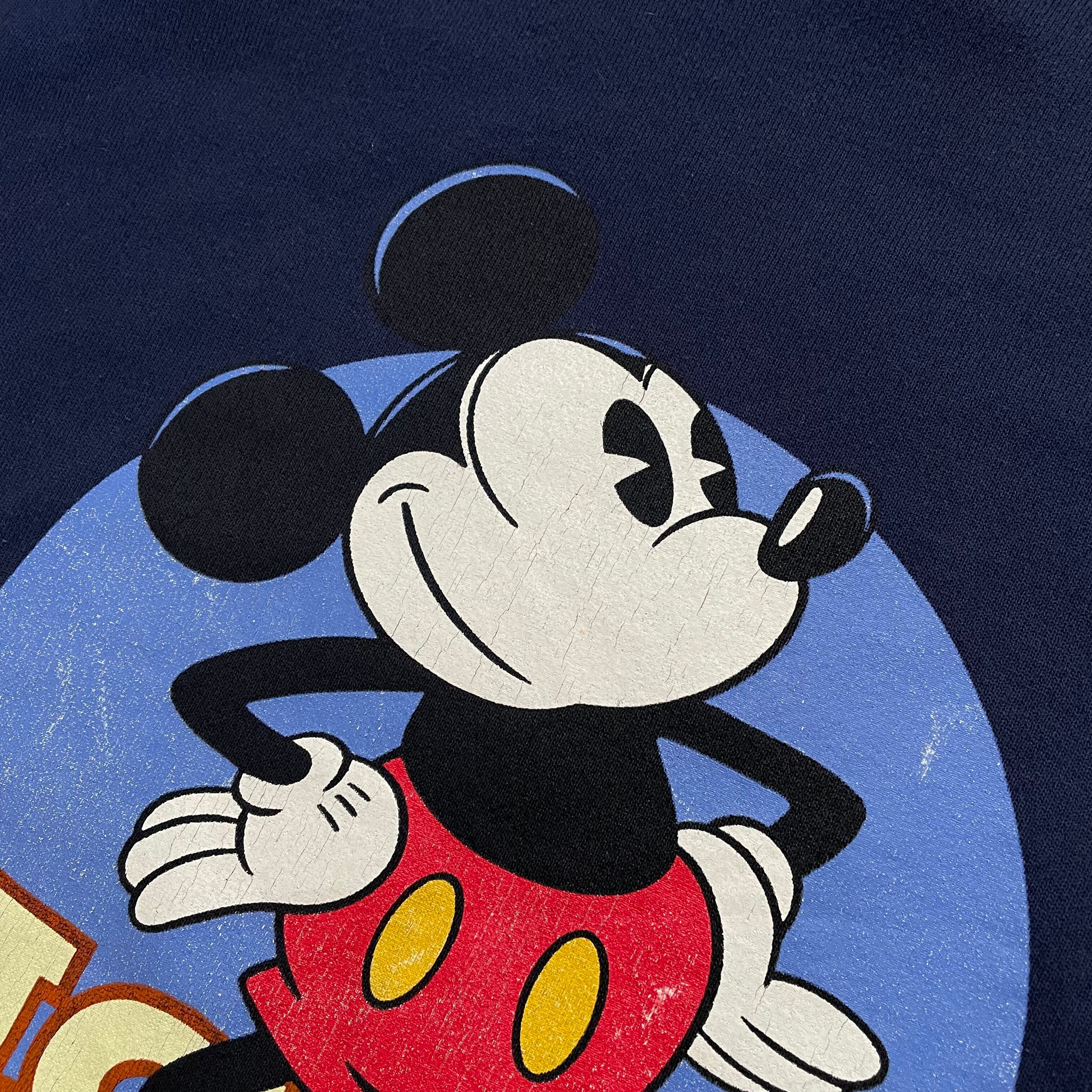 HANES】90s USA製 Disney ミッキーマウス Mickey Mouse ロゴ プリント