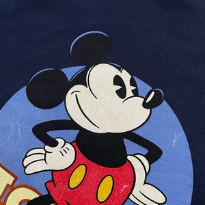 【HANES】90s USA製 Disney ミッキーマウス Mickey Mouse ロゴ プリント スウェット トレーナー オールド ヴィンテージ ディズニー ヘビーウェイト XL ビッグシルエット ヘインズ US古着