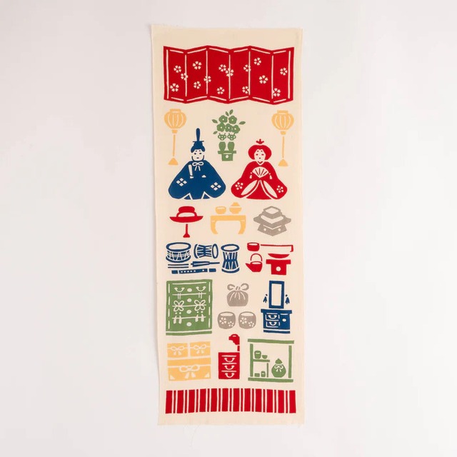 かまわぬ　てぬぐい　「ひな道具 五色」