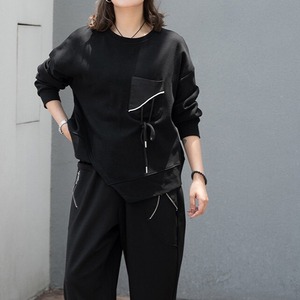 Pocket String Irregular Sweatshirt / ポケット ストリング イレギュラー スウェット シャツ
