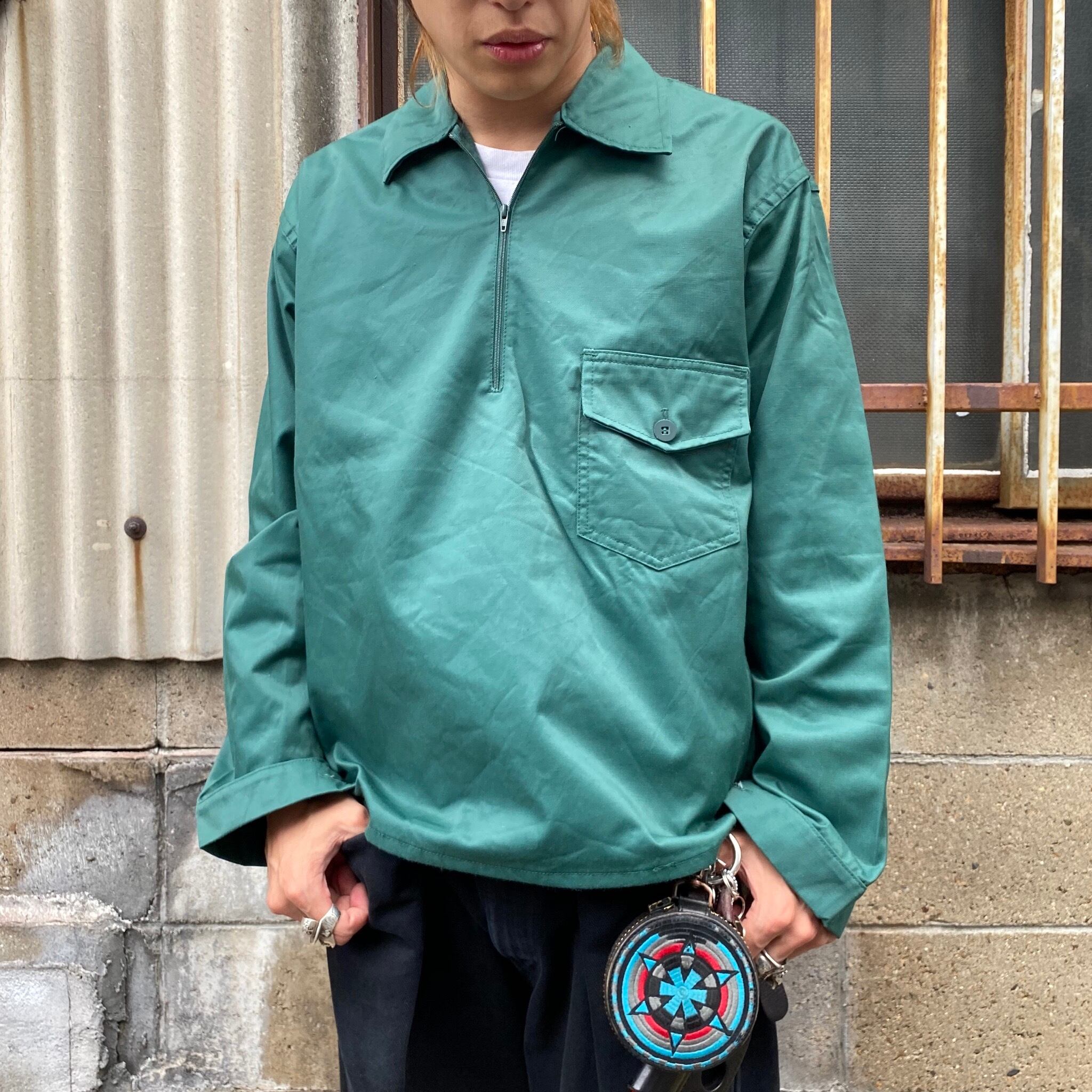 BEAVER NYLON ハーフジップ プルオーバー ユーロワークジャケット 