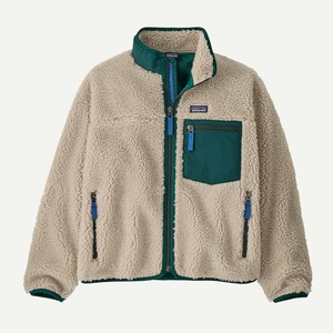 patagonia　K's RETRO-X  JACKET  Natural w/Cascade Green キッズ・レトロX・ジャケット