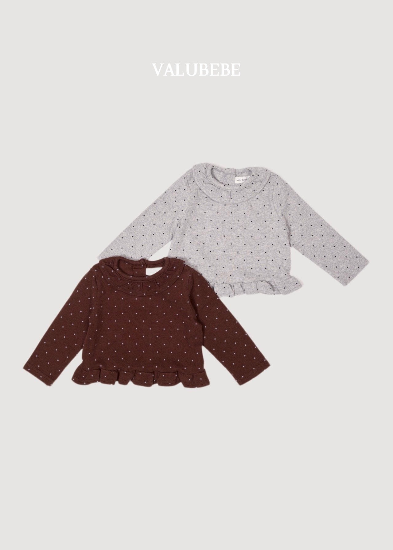 送料無料【予約】/ シュシュドットフリルTシャツ / valubebe