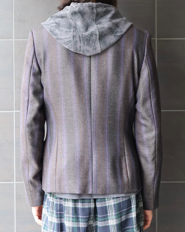 double lapel stripe single tailored jacket