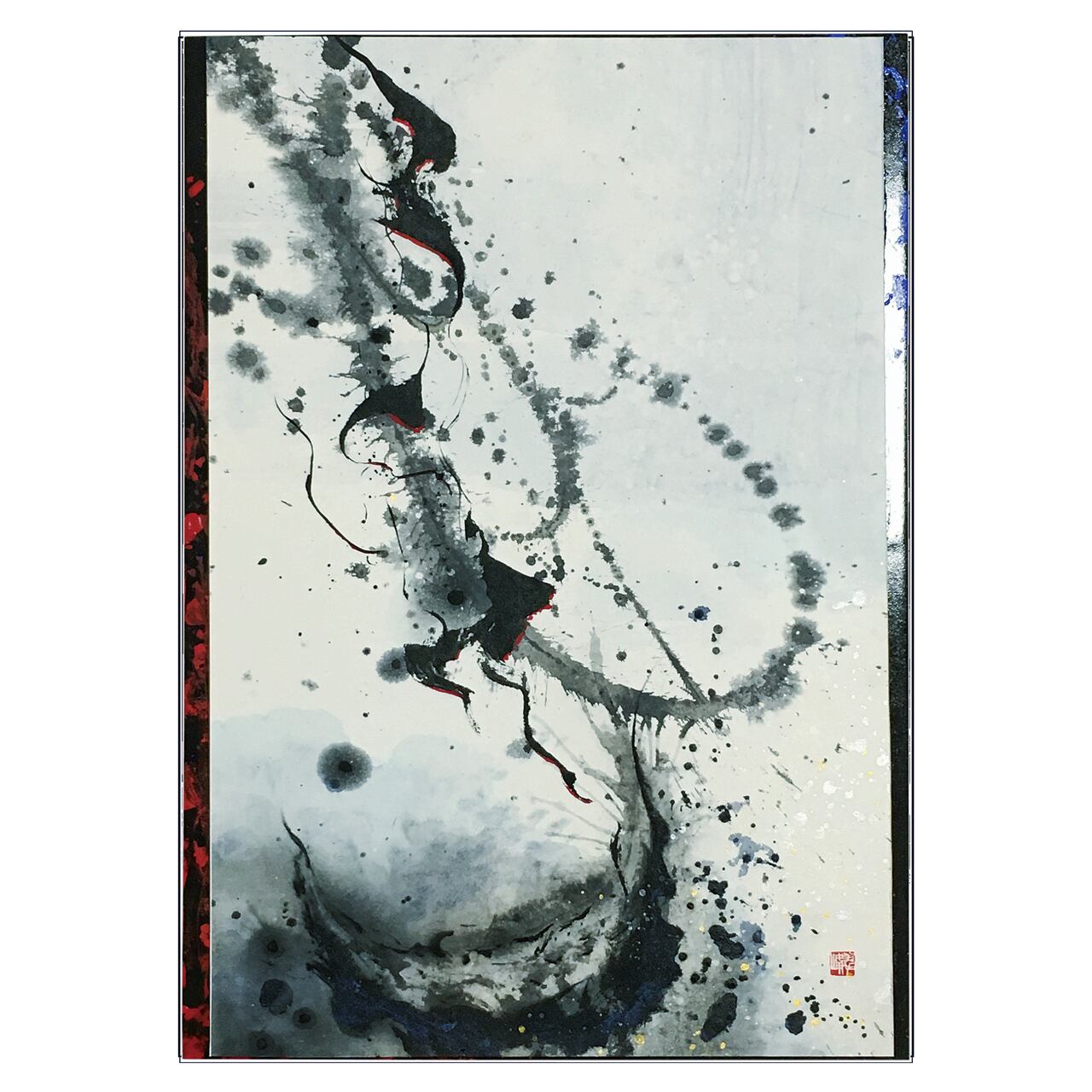 ポストカード  日本画 水墨画 墨絵 新作 セーラー服 ポストカード 日本画 水墨画 墨絵 新作 セーラー服