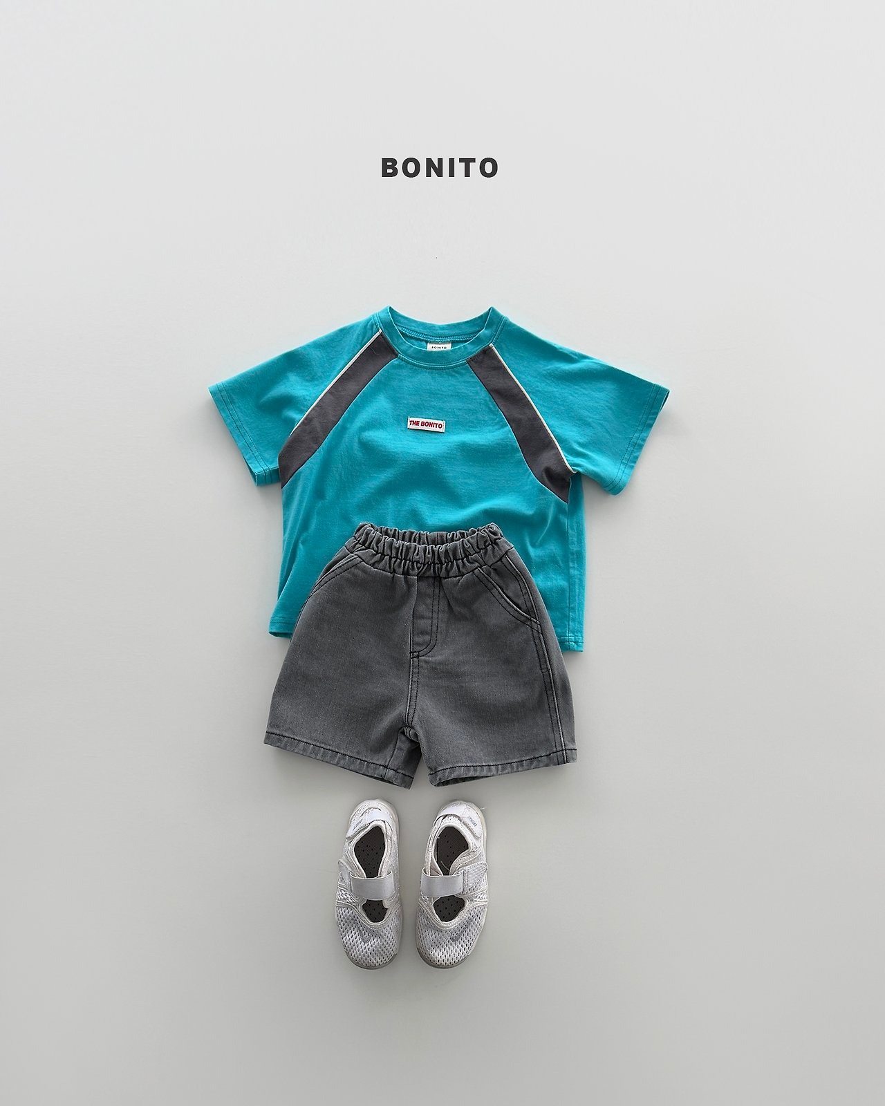 [BONITO] Raglan Color Block Tee (JS/JM) / [보니토] 나그랑사이배색티 (JS/JM)