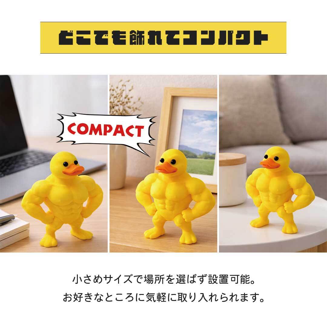 普通郵便発送】 置物 マッスルアヒル フィギュア 筋肉 アヒル ムキムキ