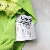 社交ダンス 衣装 ツーピース ワンピース ドレス クリエイトサン 黄緑色 レッスン 練習着 グリーン系 Create-Sun レース フリル 伸縮 体操 発表会 フォーマル ダンス用 ストレッチ レディース ファッション おしゃれ 花柄 サイドリボン