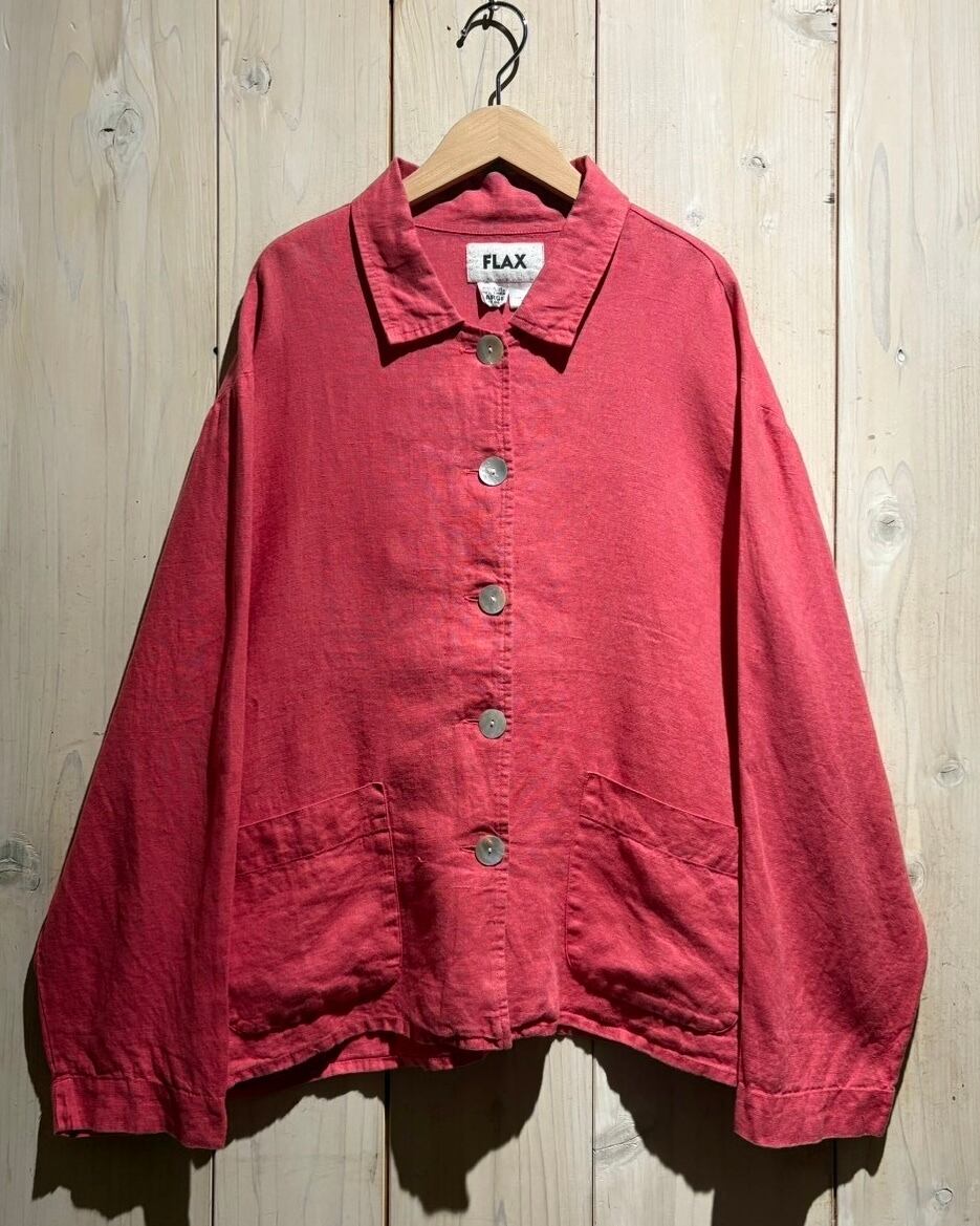 a.k.a.C.a.k.a vintage】“FLAX” Pink Color Vintage Loose Linen